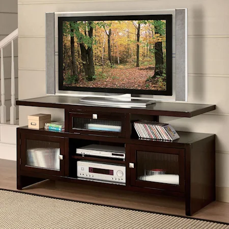 Folding TV Stand with 3 Doors